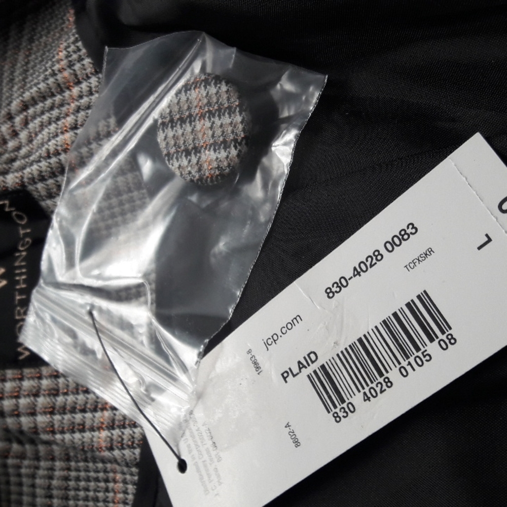 Worthington Women Plaid Jacket Size L Open Front Pockets Trendy - Picture 10 of 12